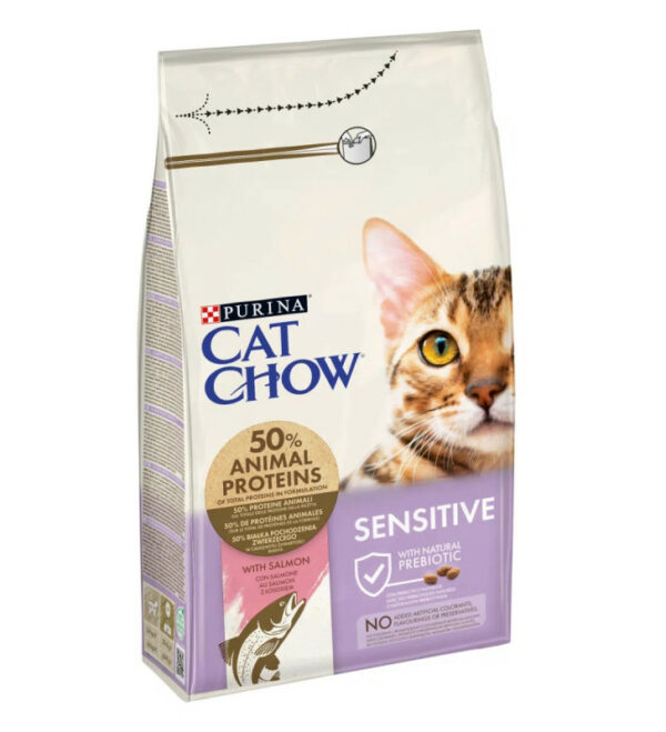 CatChow Sensitive Gatto Adulto al Salmone 1,5kg
