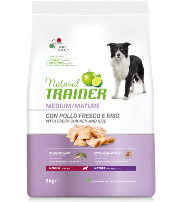 Natural Trainer Medium Mature (>7 anni) al Pollo kg 3