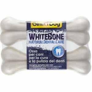 GimDog WhiteBone Osso da Masticare per Cani Bianco 2PZ 11,5cm