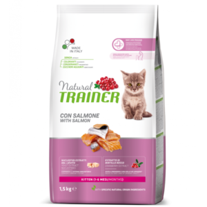 Natural Trainer Kitten 1-6 mesi Crocchette Gatto Salmone