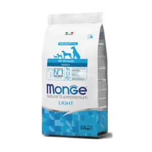 Monge All Breeds Adult Light Crocchette per Cane Salmone kg2,5