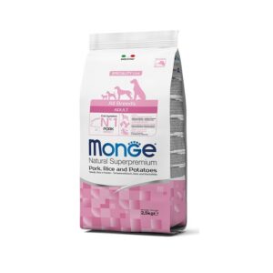 Monge All Breeds Adult Crocchette per Cane Maiale Riso e Patate kg2,5