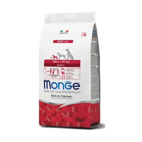 Monge Mini Adult Crocchette per Cane Pollo kg3