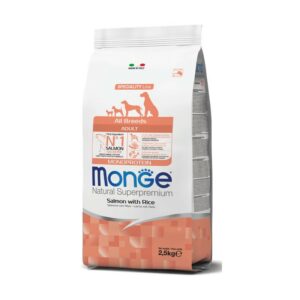 Monge All Breeds Adult Crocchette per Cane Monoproteiche Salmone kg2,5