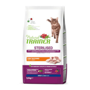 Natural Trainer Adult Sterilised Crocchette Gatto al Tacchino
