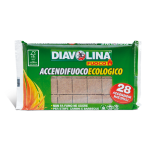 Diavolina Accendifuoco Ecologico 28 Cubi