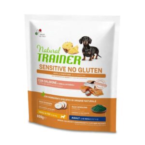Natural Trainer Sensitive No Gluten Mini Adult Monoproteico con Salmone 800gr