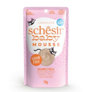 Schesir Baby Mousse Kitten Umido per Gattini con Salmone e Pollo gr70