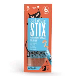 Schesir Stix Snack Cremoso al Salmone per Gatti 6x15gr